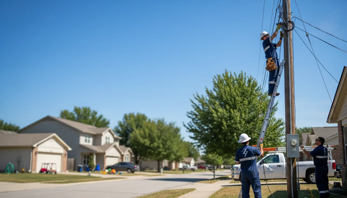 Residential electrician providing installation services in Truesdale, MO